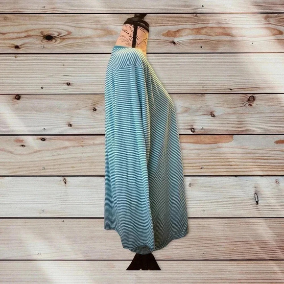 JUST MY SIZE 3X TEALS WITH STRIPES SHIRT - Picture 4 of 4